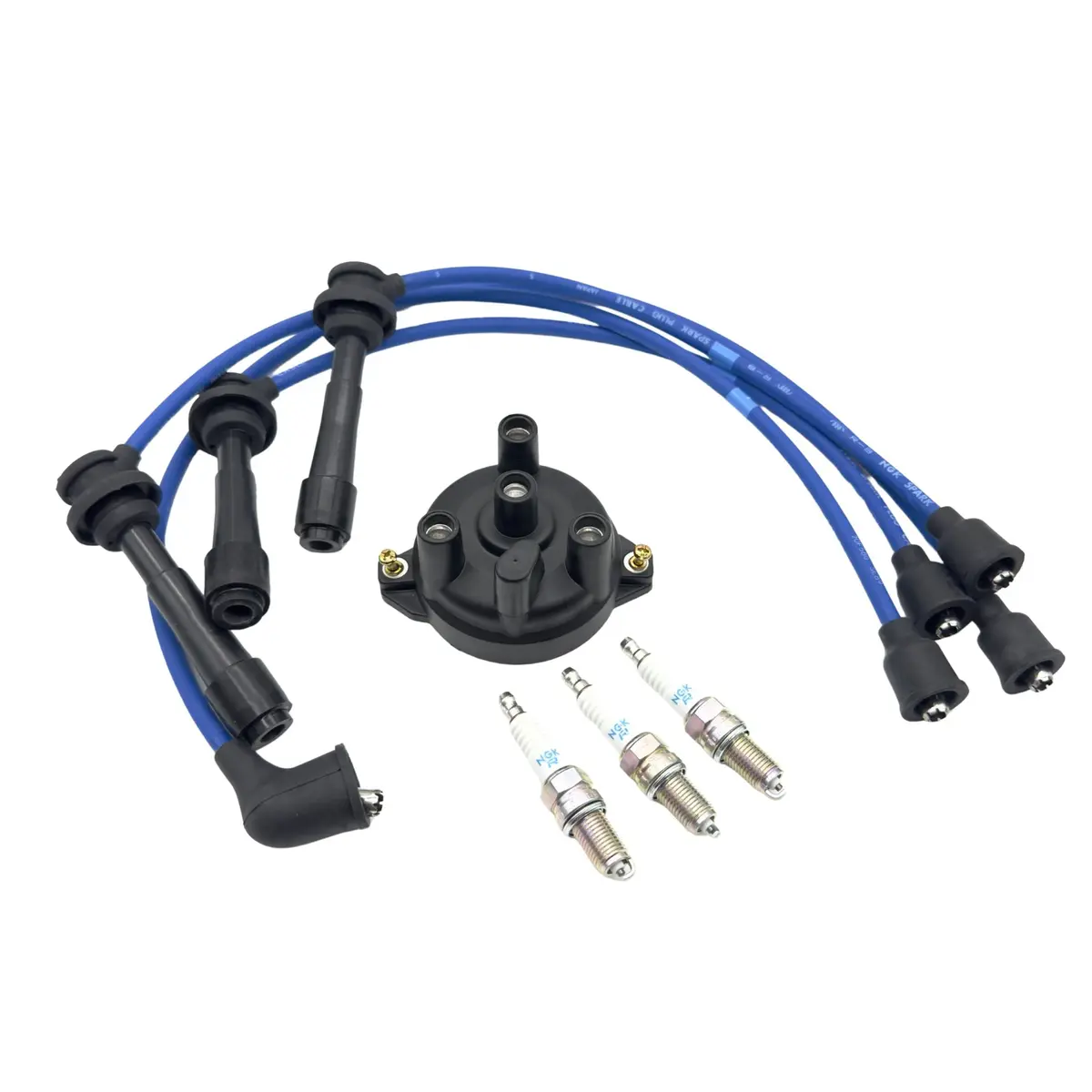 Ignition Kit - 8 Piece - Distributor Cap, Spark Plugs & Spark Plug Wires- Suzuki Carry Truck Dc51t, Dd51t Models - 1991-1999 1