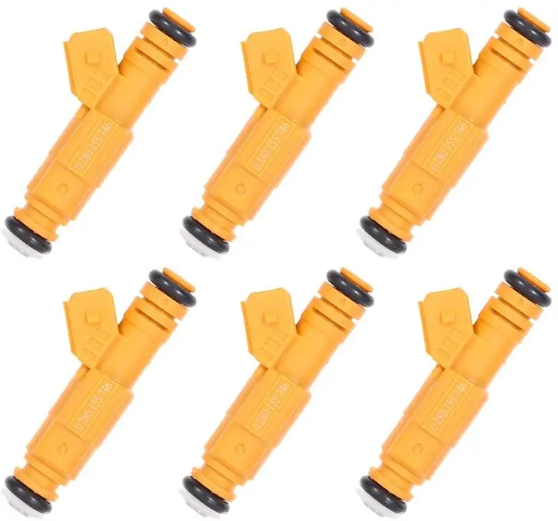 6Pcs Bosch Fuel Injectors 0280155746 For 96-98 Volvo 960 S90 V90 2.9L I6 Jeep 4.0L 1