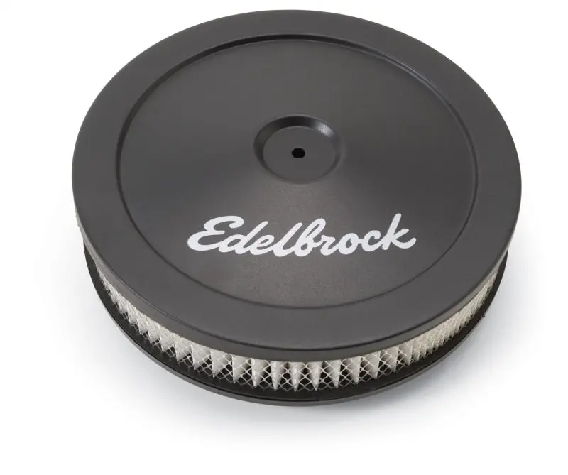 Edelbrock Air Cleaner Pro-Flo Series Round Steel Top Paper Element 10In Dia X 3 5In Black 1