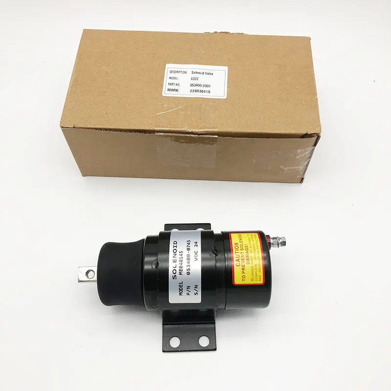 24V Fuel Shutoff Solenoid 053400-2301 0534002301 30898-04700 For Denso Mitsubishi 4D 6D 8D 6D14 6D15 6D22 2