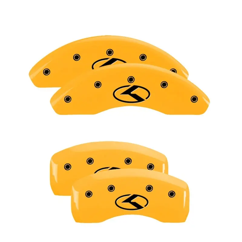 Mgp Engraved Front And Rear Brake Caliper Covers For Kia/Hyundai – Yellow Finish With Black Chrome Accents 1