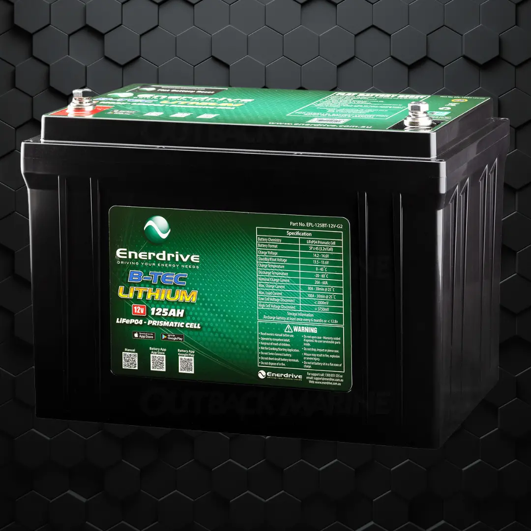Enerdrive B Tec | Lithium Battery 125Ah 12V | Gen2 | Epl-125Bt-12V 1