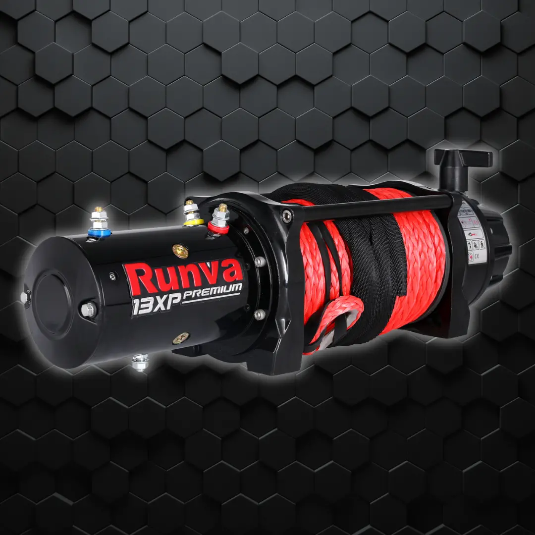 Winch - Runva 13Xp Premium 12V With Synthetic Rope | Runva13xp 1