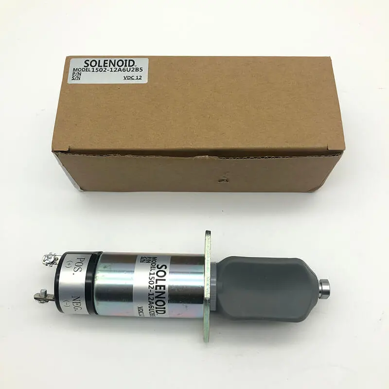 12V 2 Terminals Stop Solenoid 1502-12A6u2b5 Sa-3856 For Woodward Parts 1