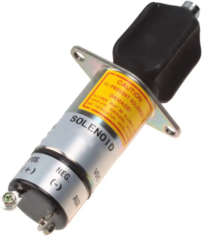 Wdpart 1504-12A7u1b1s2 Diesel Stop Solenoid For Yanmar Woodward 12V 2 Terminals 1