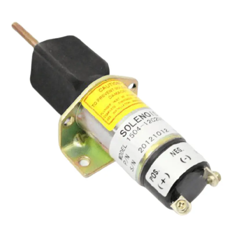 Diesel Stop Solenoid 1504-12C2u1b1s1 For Kubota Df-750 Choke Solenoid With 2 Terminals 1