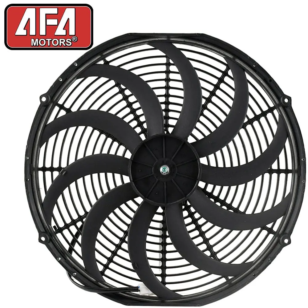 16" 12V 160W Electric Radiator Cooling Fan Curved Blade Push Push 1