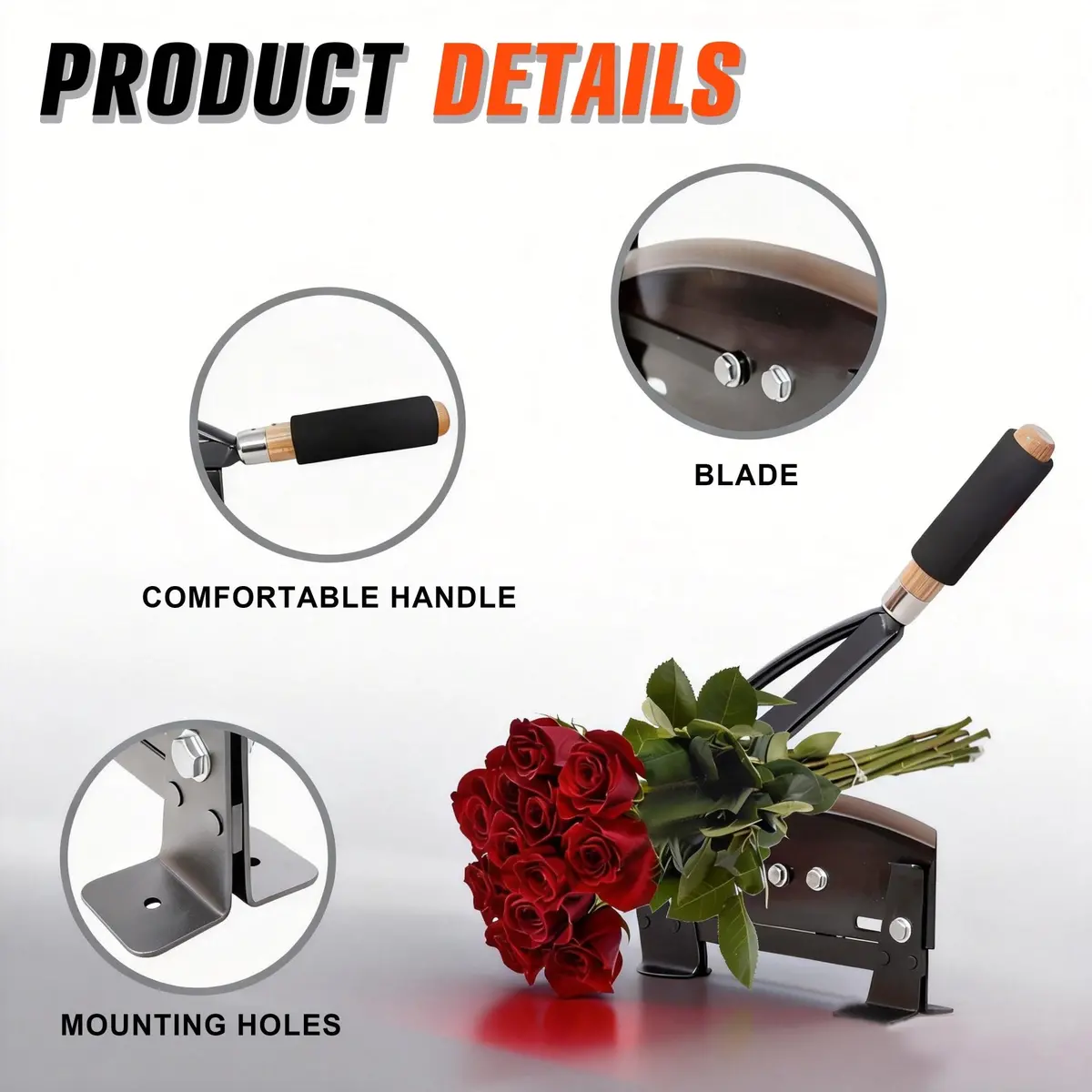 16-Inch Flower Stem Cutter Heavy Duty Bunch Cutter With Safety Lock Sharp Precision Blade Tool For Florists, Gardeners & Flower 2