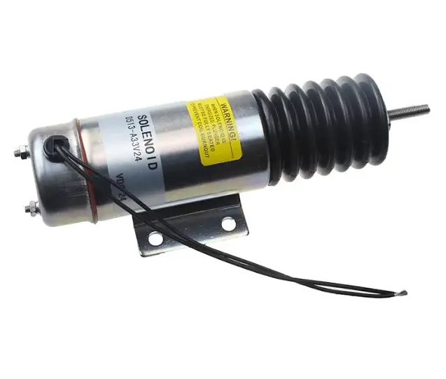 D513-A33v24 Fuel Shutdown Stop Solenoid Syncro-Start 2011-24E2u1 For Trombetta 24V 1
