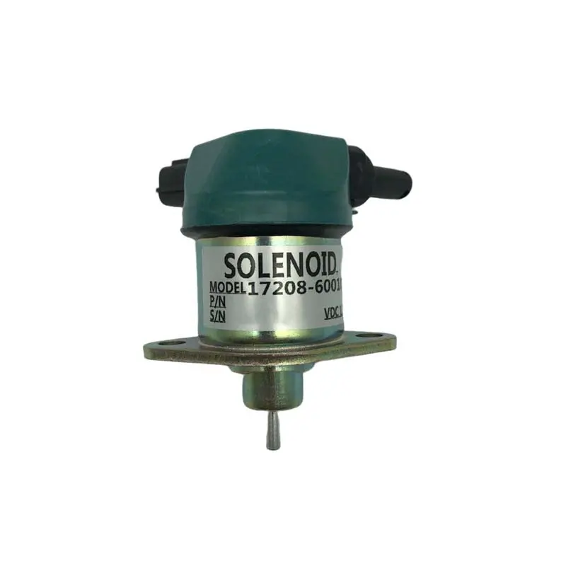 Stop Solenoid 17208-60010 17208-60015 For Kubota Excavator Kx71-3 U25s Kx71-3S B2410 B2710 B2910 B7610 B7800 Hsd 1