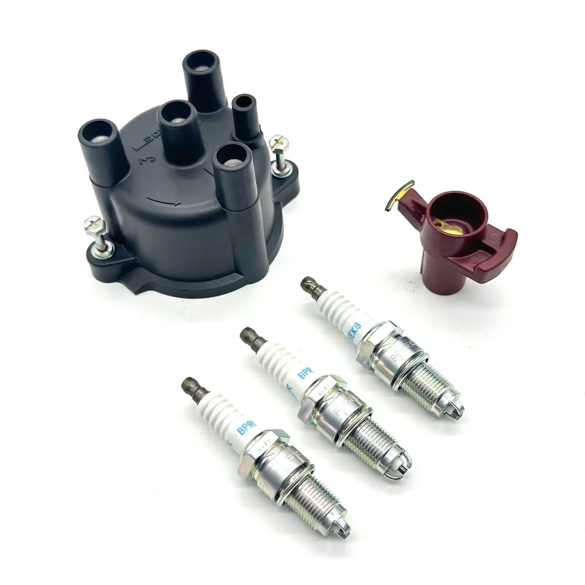 Ignition Kit - Distributor Cap, Distributor Rotor & Spark Plugs - Efns Engines - Daihatsu Hijet Truck - S100p, S110p - 1991-1994 1