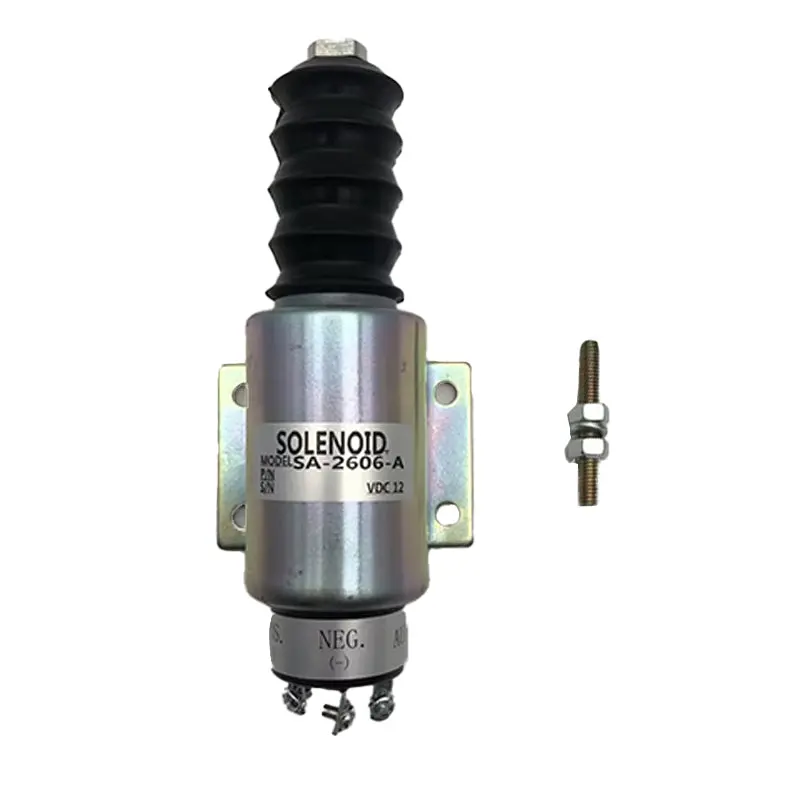 Wdpart Diesel Stop Solenoid Sa-2606-A 2001-12E2u1b2a 12V With 3 Terminals For Woodward 2000 Series 1