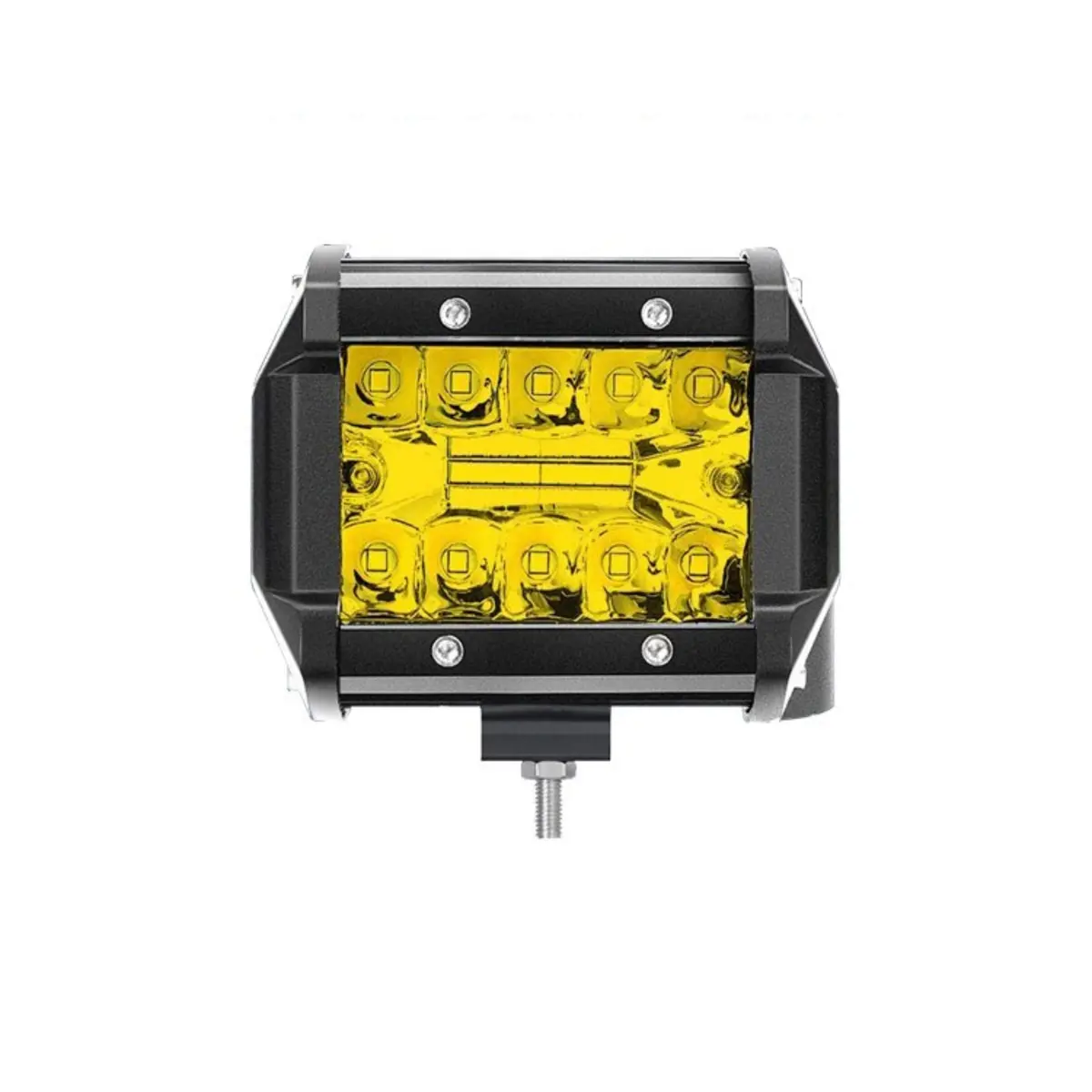 Powerful 4" 60W Yellow Led Light Bar - Perfect For Japanese Kei Trucks - 4800Lm Output, Ip68 Rated 1