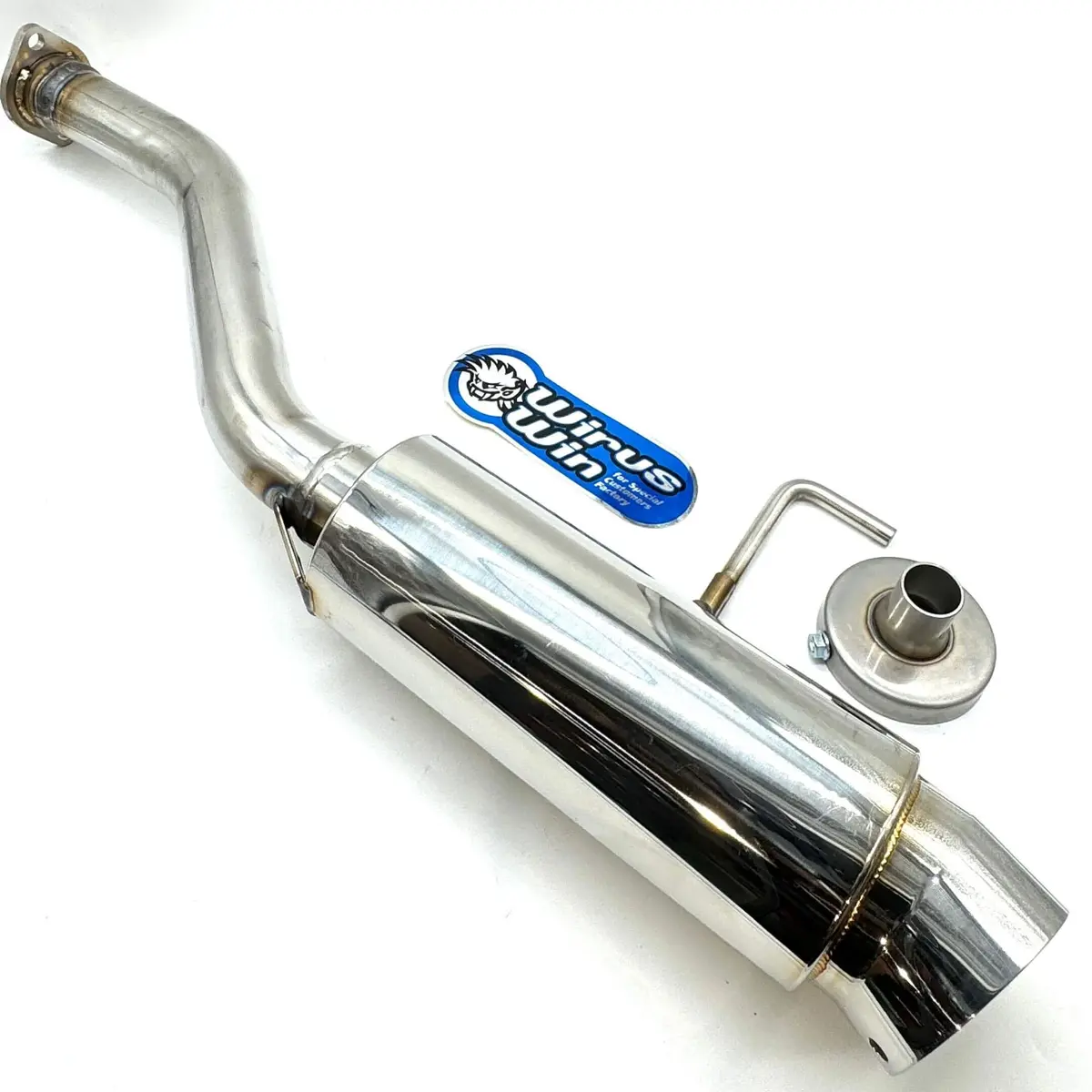 Honda Acty Exhaust - Wirus Win Sports Type Muffler - Stainless - Honda Acty Truck - Ha3, Ha4 Models - 1990-1999 1