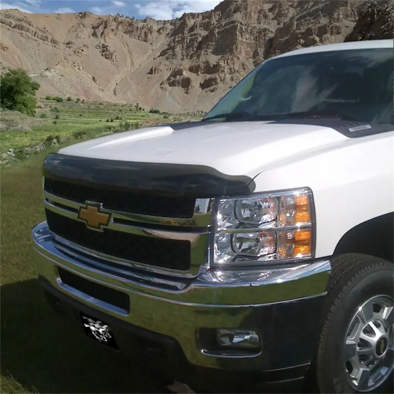 Stampede Vigilante Premium Hood Protector — Smoke Finish For 2011–2014 Chevrolet Silverado 3500 1
