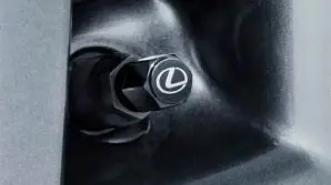Genuine Lexus Japan Wheel Valve Caps (Black) 1