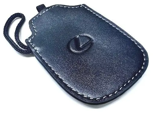 Genuine Lexus Black Leather Smart Access Key Glove (Black Loop / Silver Stitching) 1