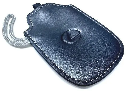 Genuine Lexus Black Leather Smart Access Key Glove (Silver Loop / Silver Stitching) 1