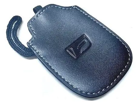 Genuine Lexus F-Sport Black Leather Smart Access Key Glove (Black Loop / Silver Stitching) 1