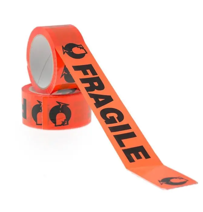 Red And Black Fragile Printed Tape 1
