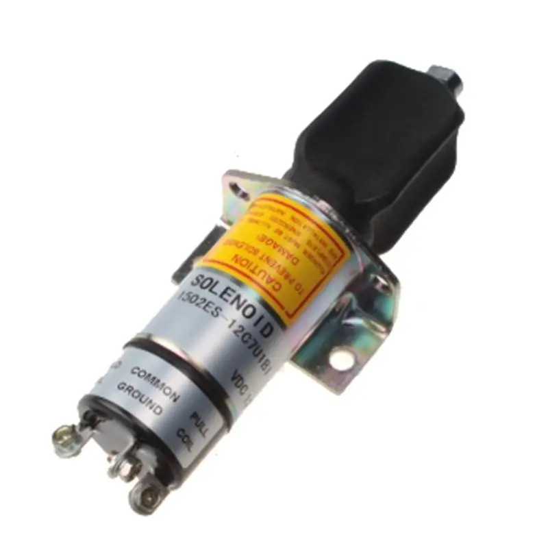 Diesel Stop Solenoid 1500-1000 1502Es-12C7u1b1 Es1502c-12V T20  With 3 Terminals For Woodward 1500 Series 12V 1