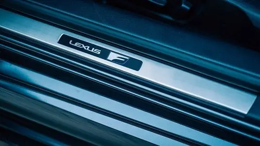 Genuine Lexus Japan 2022-2025 Rc-F Front Scuff Plate Set With "Lexus F" Logo 1