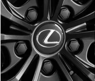 Genuine Lexus Japan 2021-2025 Is Matte Black Hub Bolt Caps With Lexus Logo (Set Of 20) 3