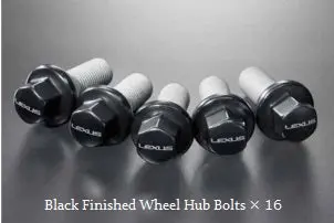 Genuine Lexus Japan 2024-2025 Ls Wheel Hub Bolts With Lexus Logo Including Wheel Locks Set 4