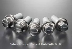 Genuine Lexus Japan 2023-2025 Rx Wheel Hub Bolts With Lexus Logo Including Wheel Locks Set 6