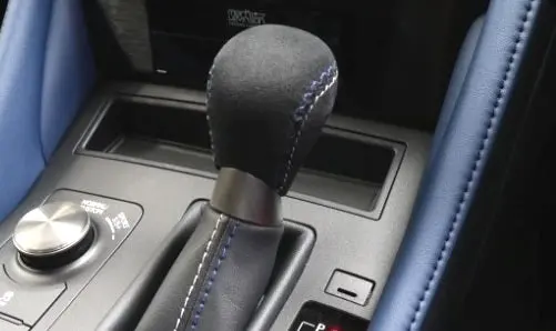 Genuine Lexus Japan 2021 Rc-F Performance-Pkg Alcantara Leather Shift Knob (Blue And White Stitching) 1