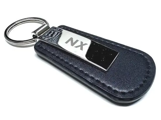 Lexus Nx Chrome Leather Key Ring 1