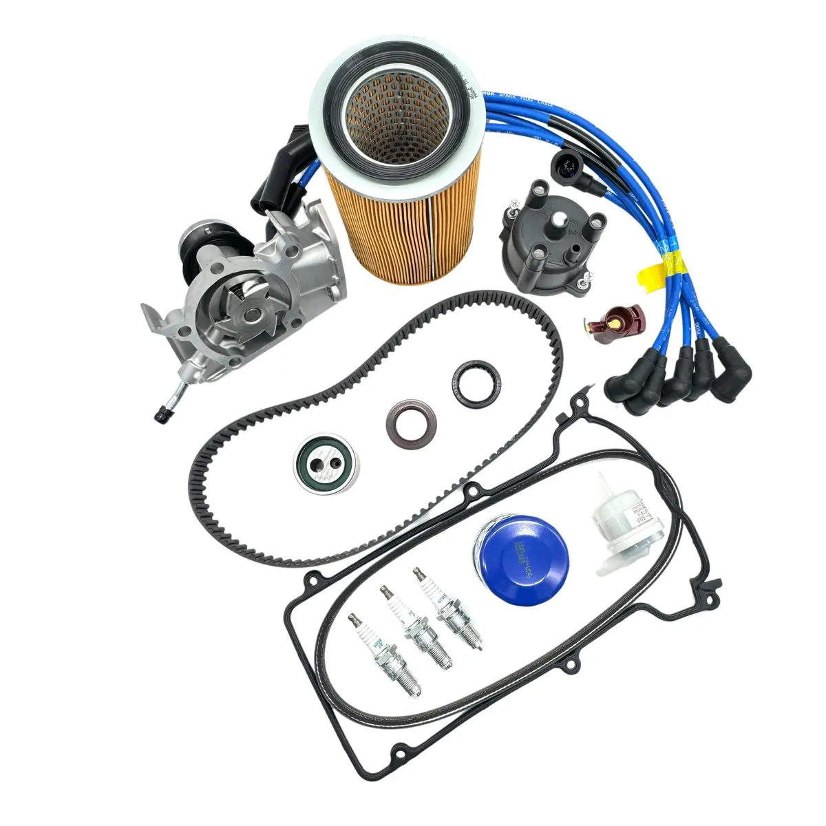 Timing Belt Kit - 19 Piece - Efns Engines - Single Vent Distributor Cap -  Daihatsu Hijet Truck - S100p, S110p Models - 1991-1994 1
