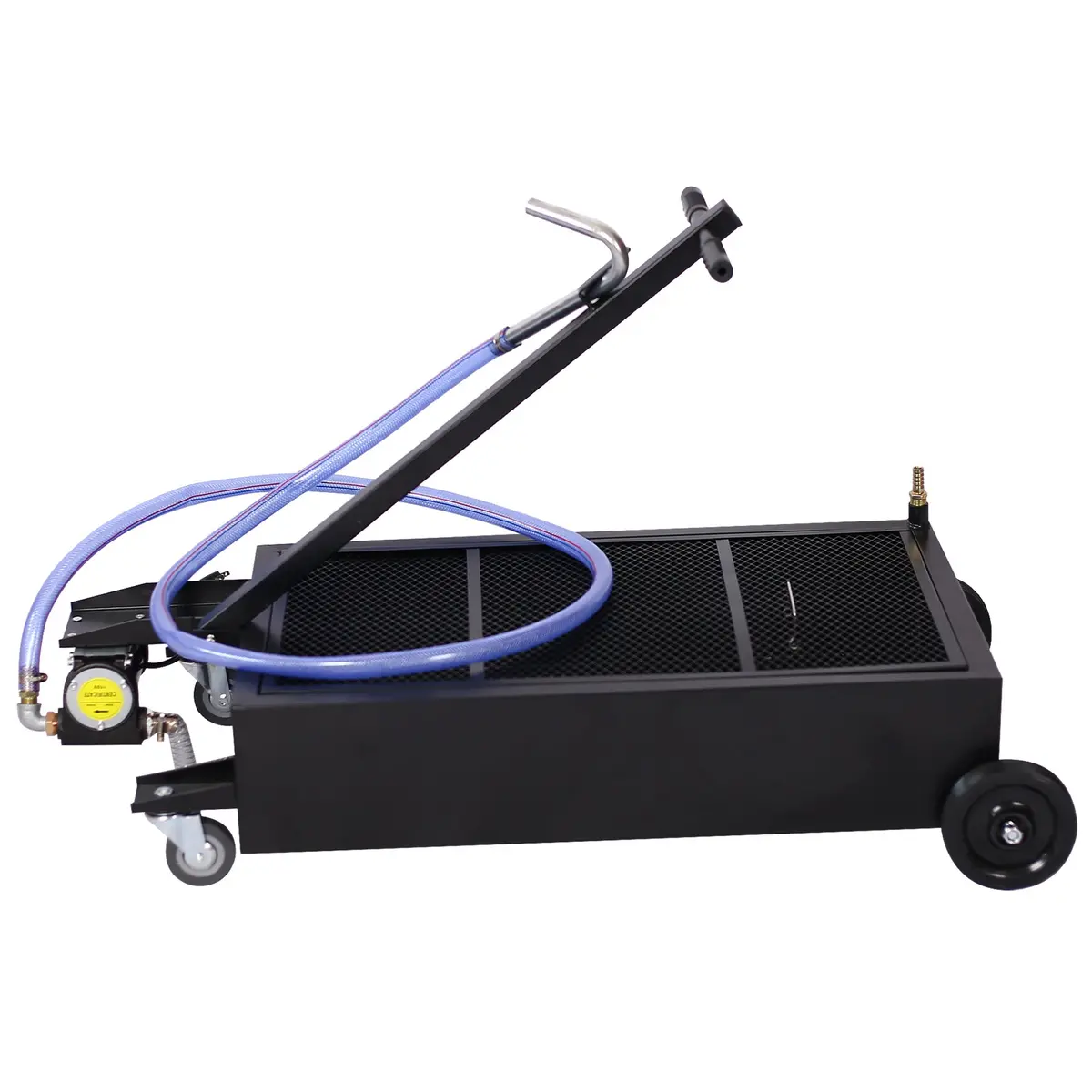 25 Gallon Low Profile Oil Drain Pan With Electric Pump--Black Final Clearance 1