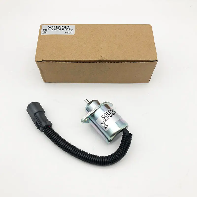 Stop Solenoid 2848A278 For Perkins 700 Series Diesel Engine Cat 246 Skid Steer 2