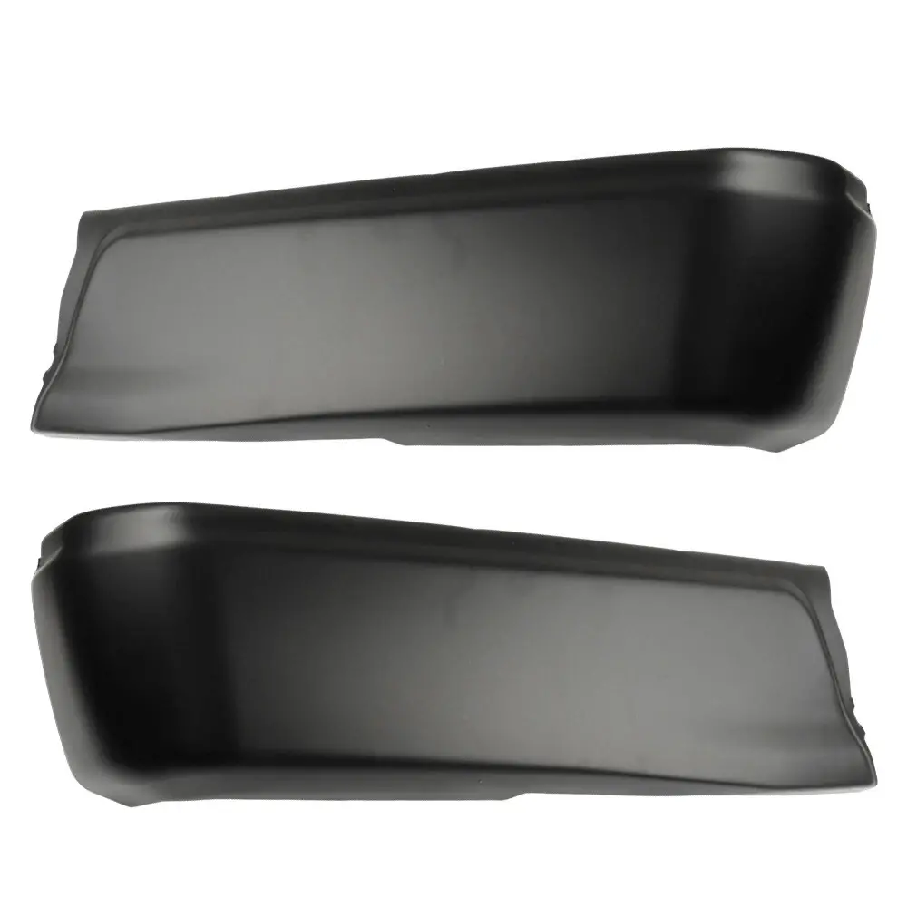 2Pcs Rear Bumper Face Bar End Caps Black W/O Sensor Hole Fit For Ford F150 15-20 1