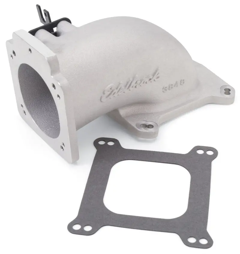 Edelbrock Low Profile Intake Elbow 90Mm Throttle Body To Square-Bore Flange As-Cast Finish 1