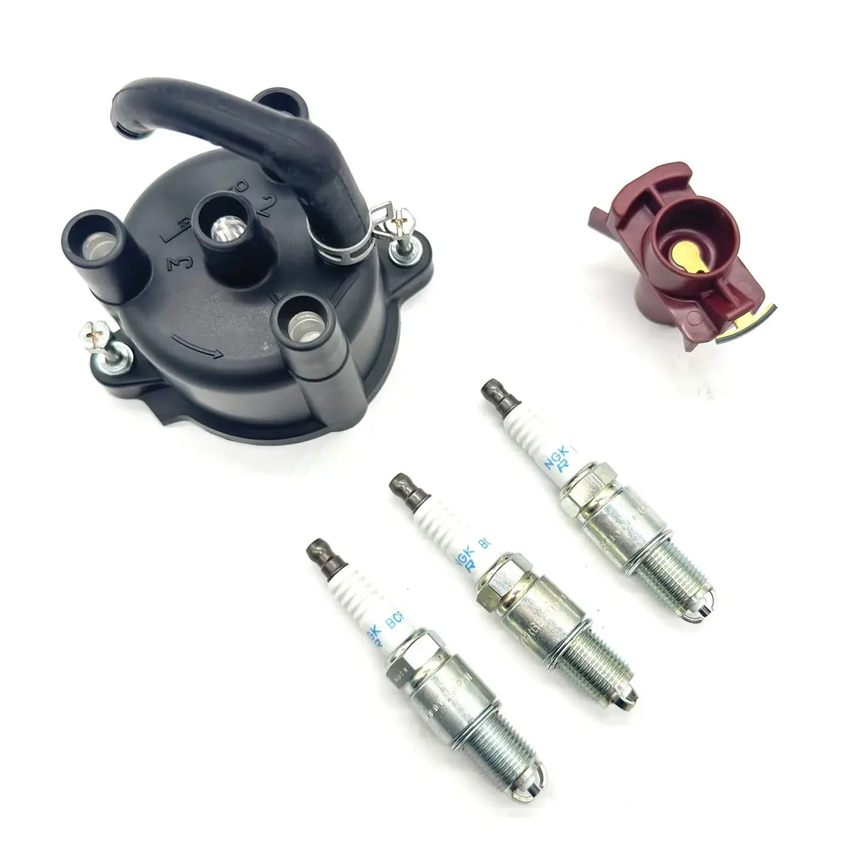 Ignition Kit - Distributor Cap, Distributor Rotor And Spark Plugs - Efi Efts, Efes Engines - Daihatsu Hijet Truck - S100p, S110p - 1994-1998 1