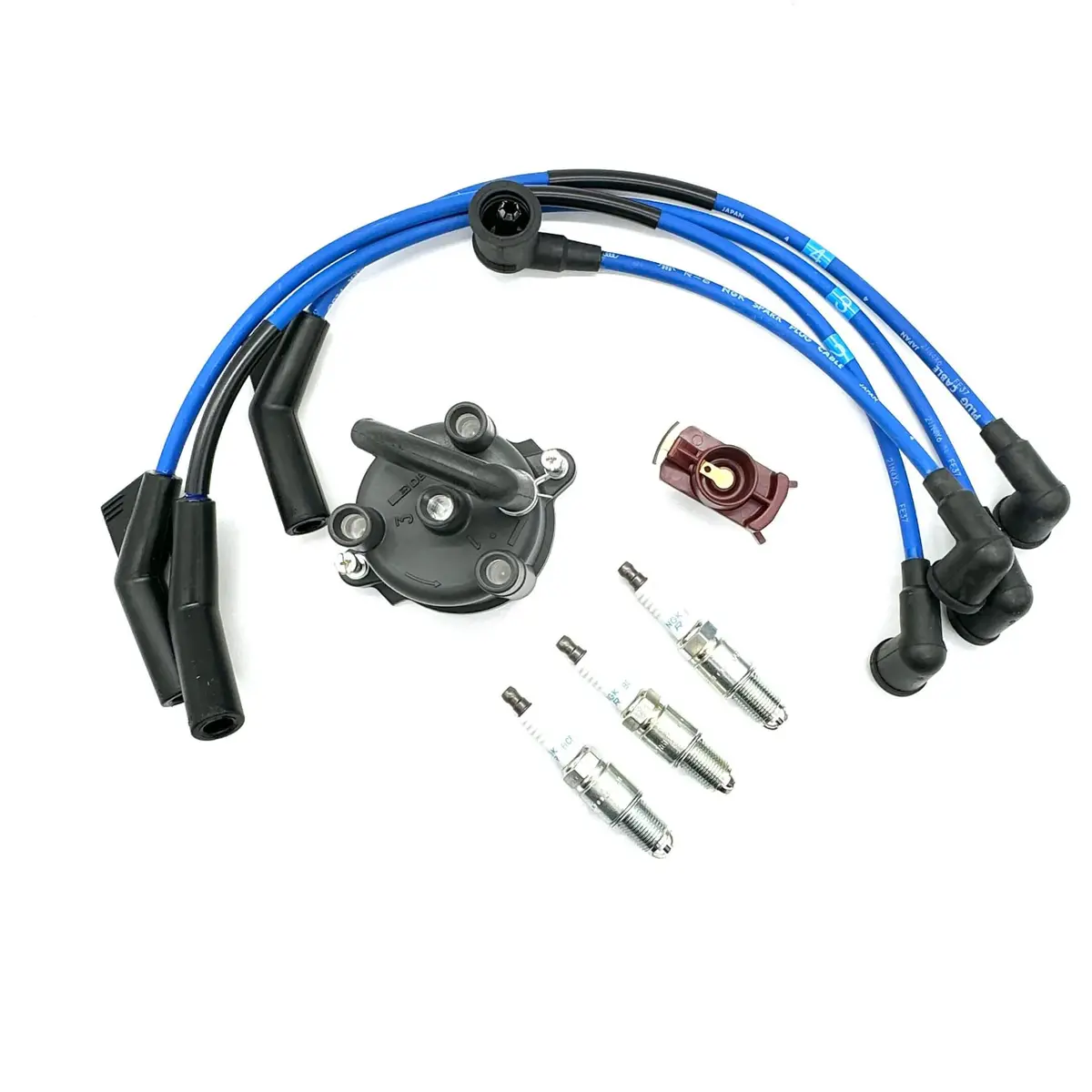 Ignition Kit - Distributor Cap, Distributor Rotor, Spark Plugs And Wires - Efi Efts, Efes Engines - Daihatsu Hijet Truck - S100p, S110p - 1994-1998 1