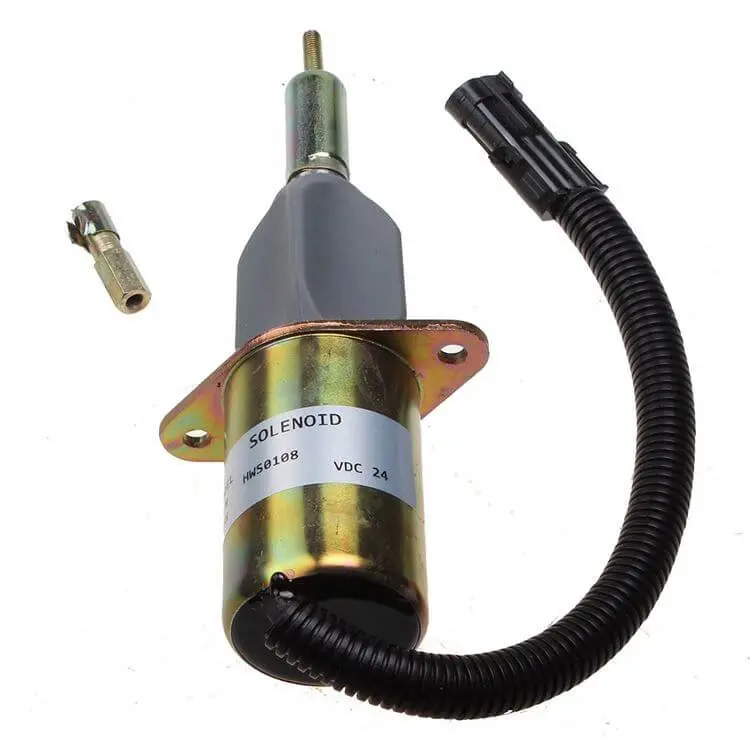 24V Stop Cut Off Solenoid 3958176 Sa-4978-24 For Cummins 6Bta 6Bt 5.9L Engine 1