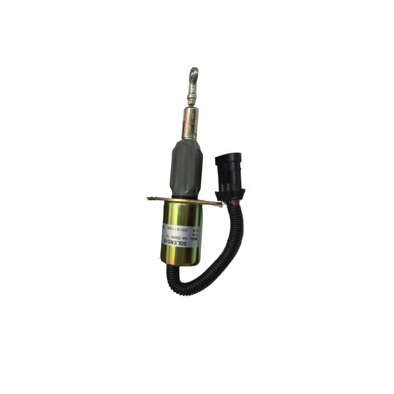 12V 24V Fuel Shutoff Stop Solenoid Sa-5006-12 3964621 For Cummins Excavator Engine 1