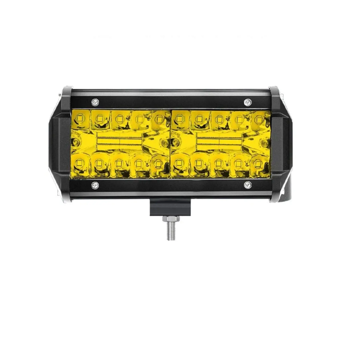 Powerful 7" 120W Yellow Led Light Bar - Perfect For Japanese Kei Trucks - 4800Lm Output, Ip68 Rated 1