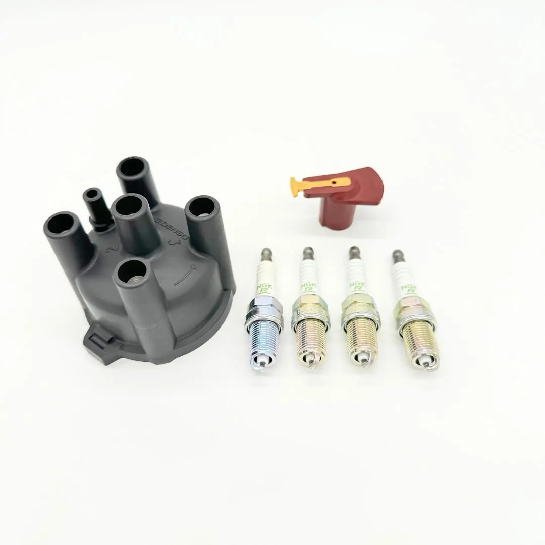 6 Piece Ignition Kit - Distributor Cap, Rotor & Spark Plugs - Subaru Sambar Truck Ks3, Ks4 Models - 1990-1998 1