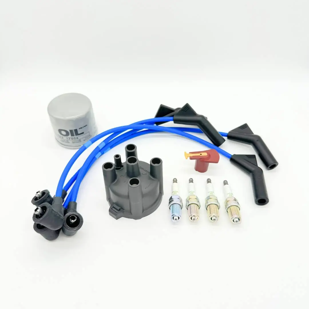 11 Piece Ignition Kit - Distributor Cap, Rotor, Spark Plugs, Wires & Oil Filter - Subaru Sambar Truck Ks3, Ks4 Models - 1990-1998 1