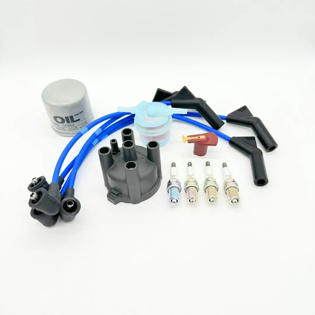 12 Piece Ignition Kit - Distributor Cap, Rotor, Spark Plugs, Wires,Oil Filter & Fuel Filter - Subaru Sambar Truck Ks3, Ks4 Models - 1990-1998 1