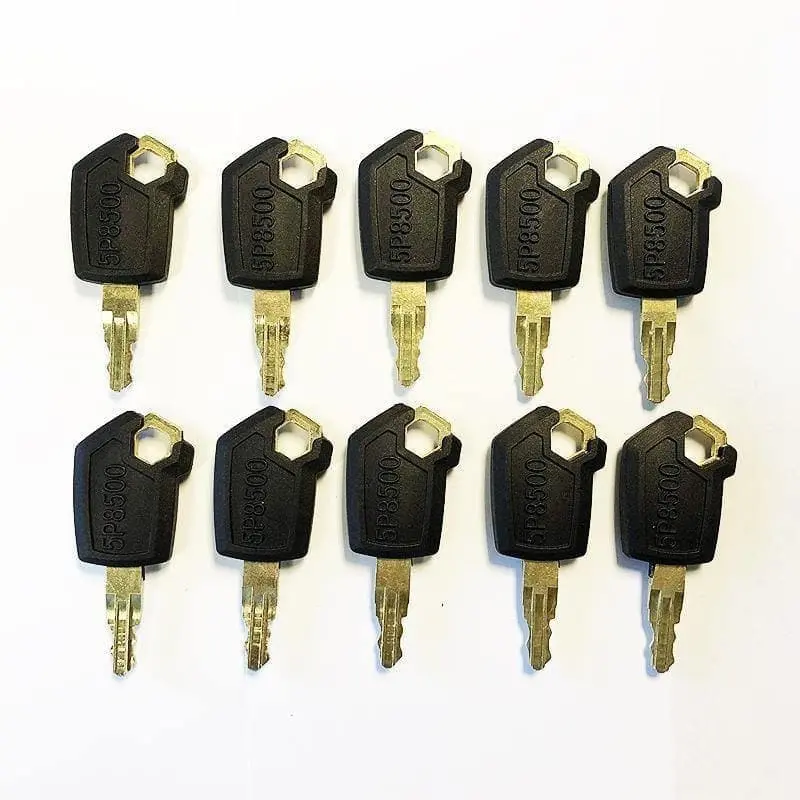 10Pcs Ignition Switch Keys 5P-8500 For Cat Caterpillar Articulated Dump Truck 725 730 735C 1