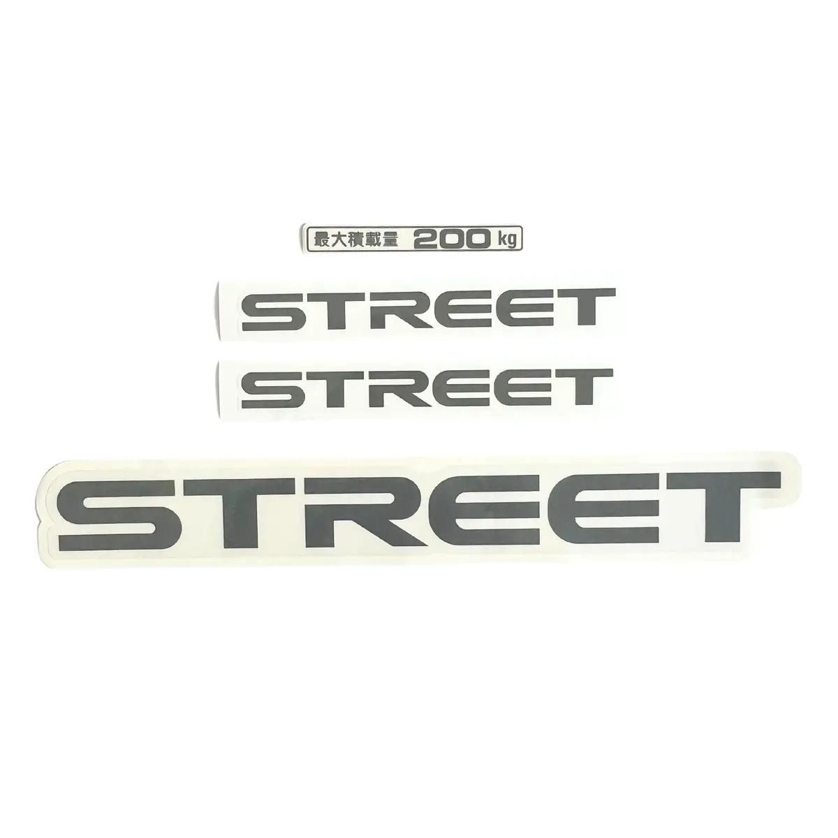 Honda Street Decal Package - Honda Acty Van Hh3, Hh4 Models (1990-1999) - Oem Grey, White And Black - Premium Quality Kei Van Decal 1