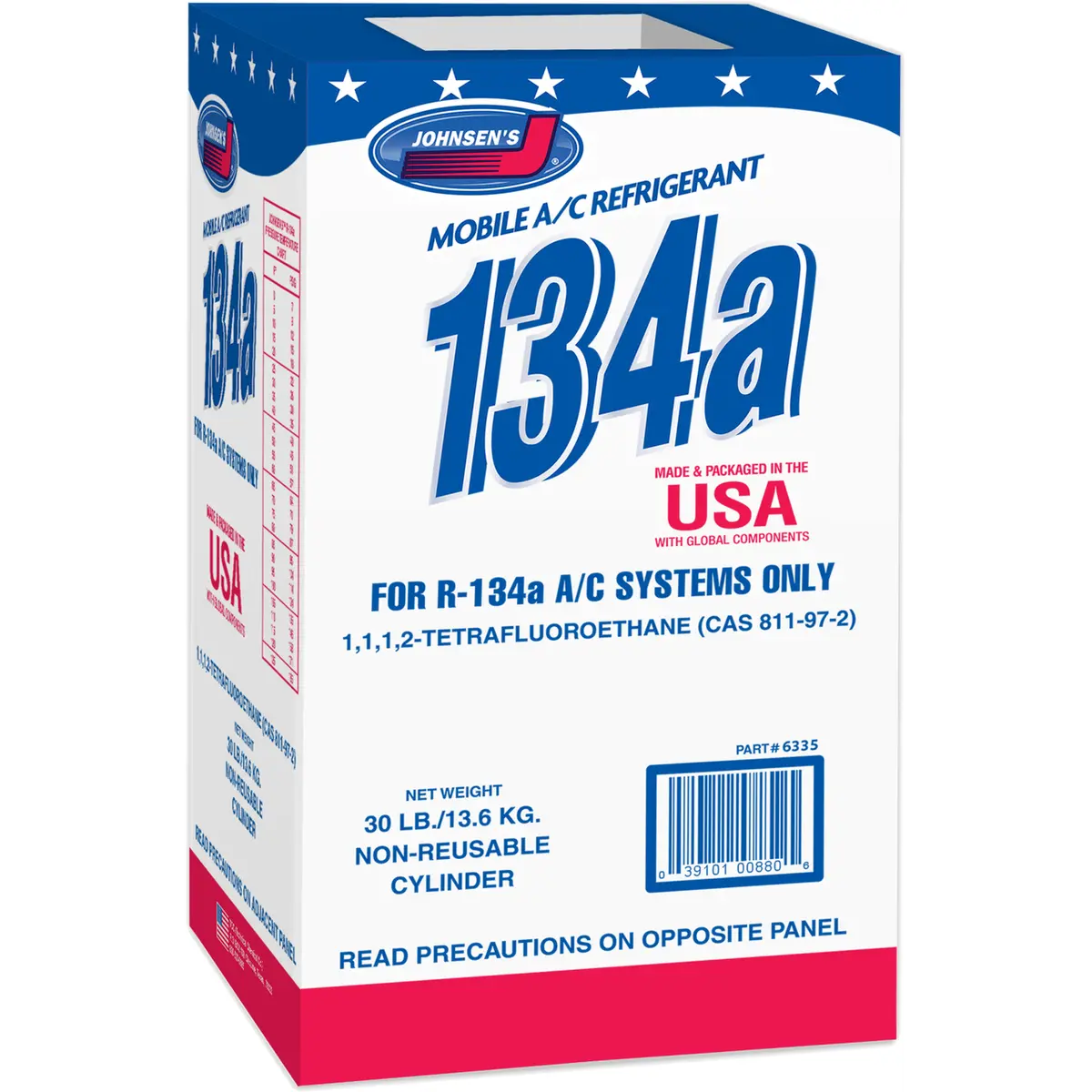 Johnsen's R-134A 30Lb Mobile A/C Refrigerant Joh 6335 1