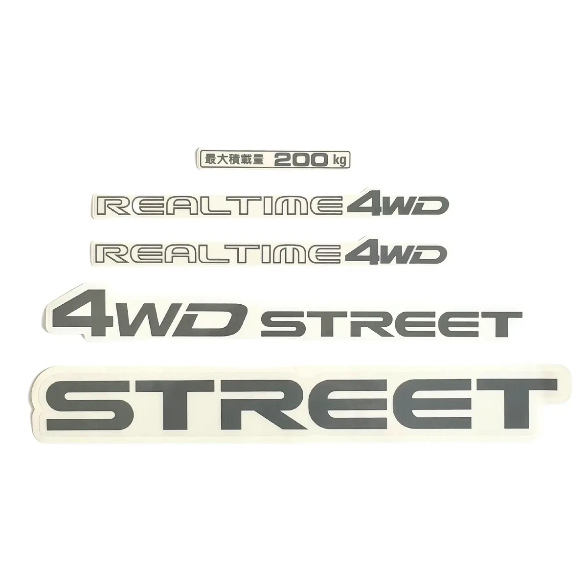Honda Street 4Wd Decal Package - Honda Acty Van Hh3, Hh4 Models (1990-1999) - Premium Quality Kei Van Decal 1
