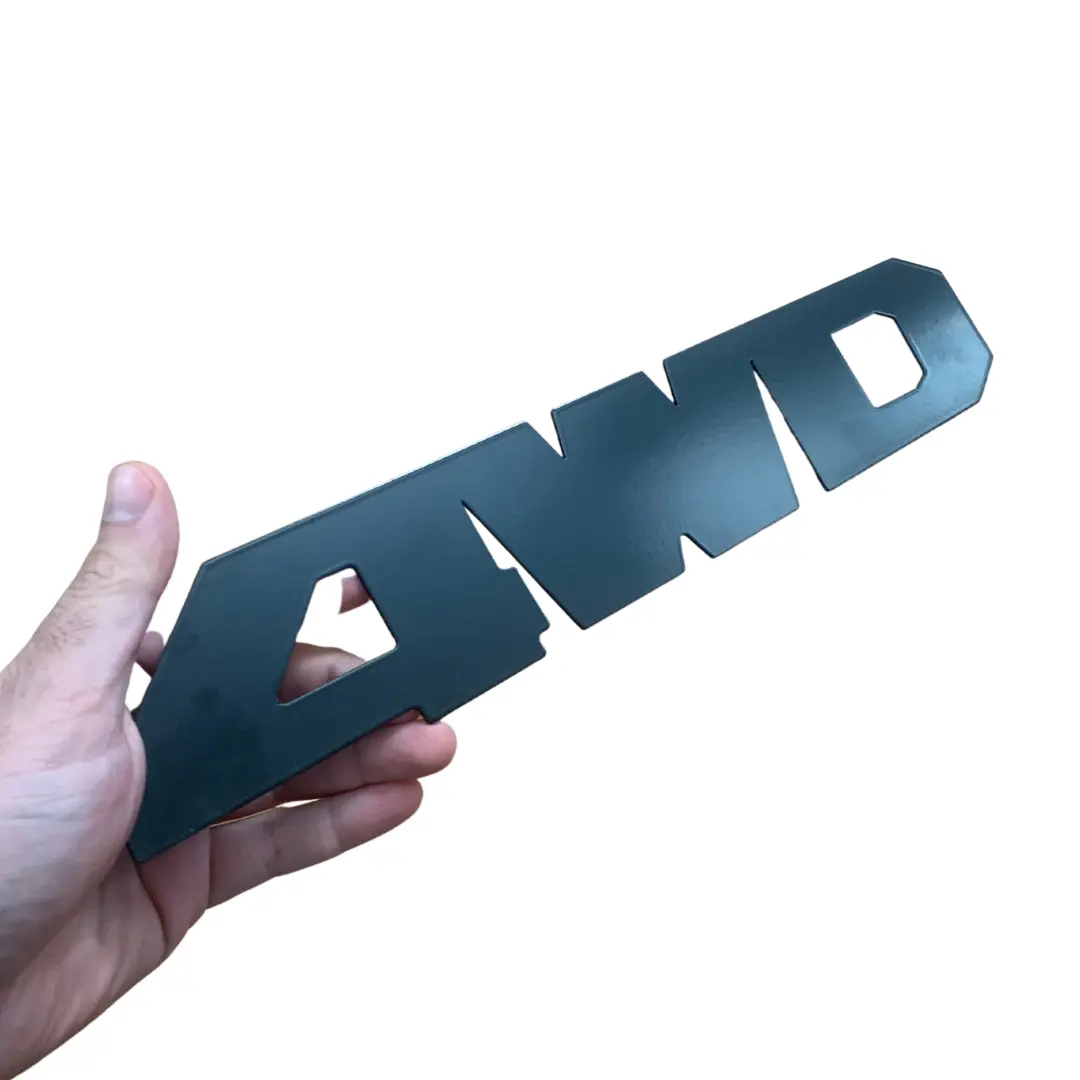 Sleek 4Wd Metal Decal For Kei Trucks - Laser Cut, Powder-Coated Black - Universal Fit For Jdm Mini Truck Models 1