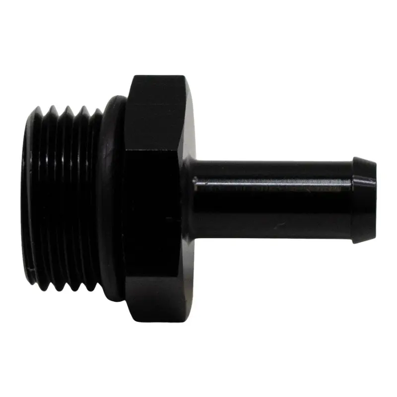 Deatschwerks 8An Orb Male To 5/16-Inch Male Barb Fitting – Matte Black Anodized With O-Ring Included 1